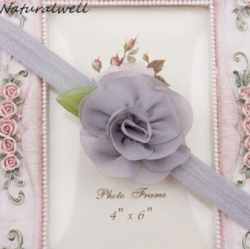 Дитяча пов'язка сіра - розмір універсальний (на резинці), розмір квітки 5,5 см Київ - фото 1