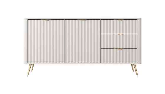 Комод Perfect Home Ланте/Lante 2-дверный с 3 ящиками и золотыми ножками 2D3S/163 Беж (PFH-091180) Днепр