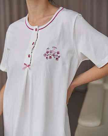 Комплект-тройка для дома для беременных со штанами - цветочки Nicoletta 7391 XL Киев