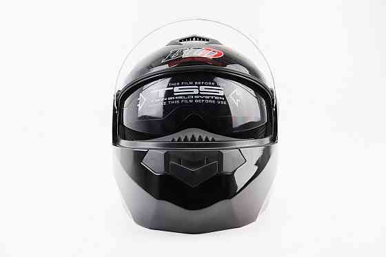 Шолом модуляр, закритий з відкидним підборіддям+відкидні окуляри BLD-159 S (55-56см), ЧОРНИЙ глянець Киев