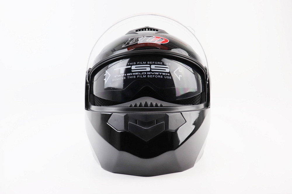 Шолом модуляр, закритий з відкидним підборіддям+відкидні окуляри BLD-159 S (55-56см), ЧОРНИЙ глянець Київ - фото 6