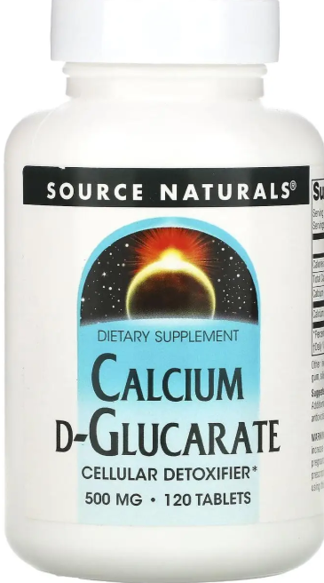 Кальций Д-глюкарат Source Naturals Calcium D-Glucarate 500 мг 120 таб Киев - изображение 1