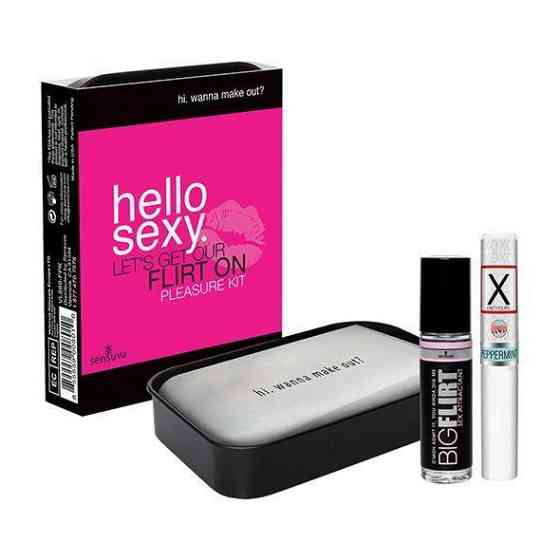 Подарунковий набір для флірту Sensuva Hello Sexy (стимулювальний бальзам для губ та феромони) Sex Aura Київ