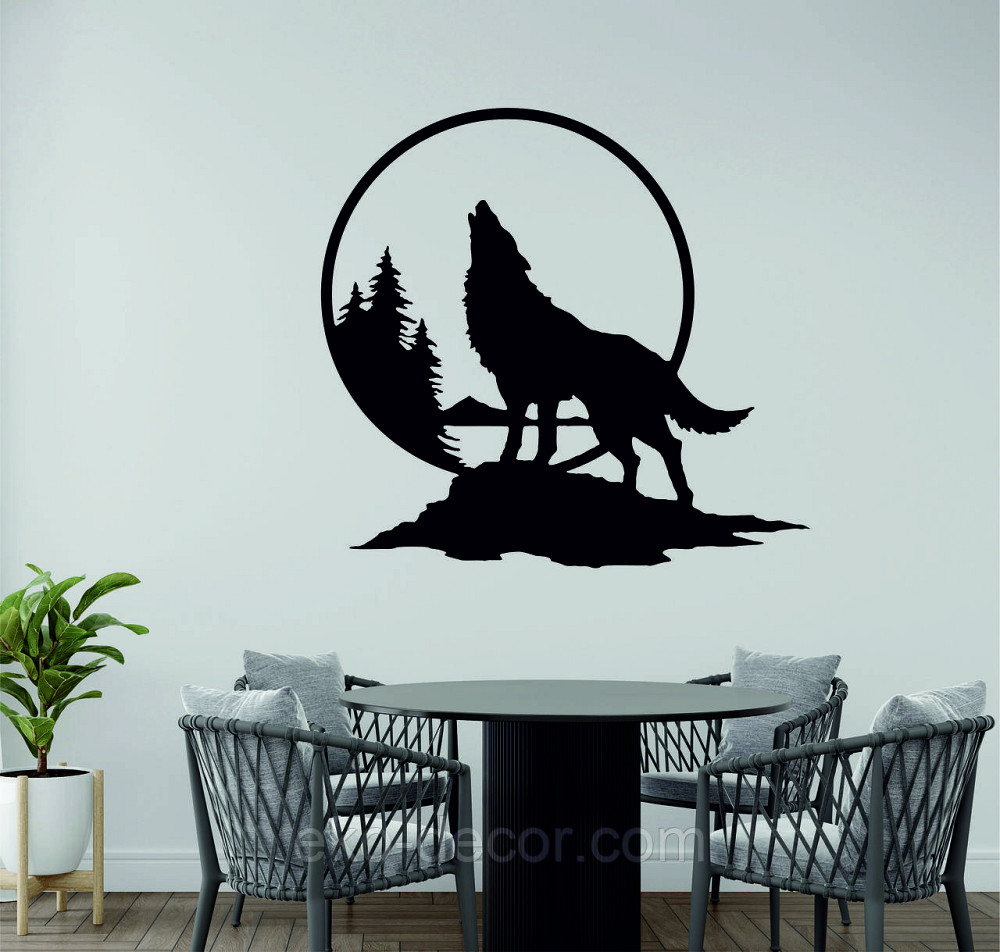 Декоративное настенное Панно «Волк на природе», Декор на стену Киев - изображение 1
