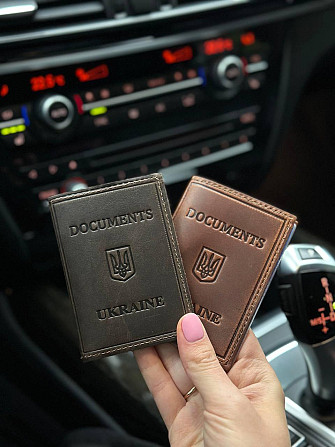 Шкіряна обкладинка для ID-паспорта та водійських прав 2186-1B Кам'янське - фото 4