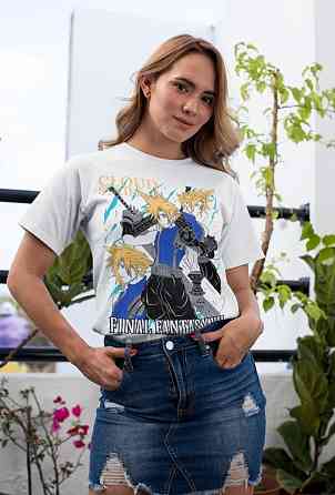 Футболка для мальчика аниме Финал Фантасй Фф Клоуд оверсайз (рост от 165 до 180 ) Черний AnimeJ0308m Днепр