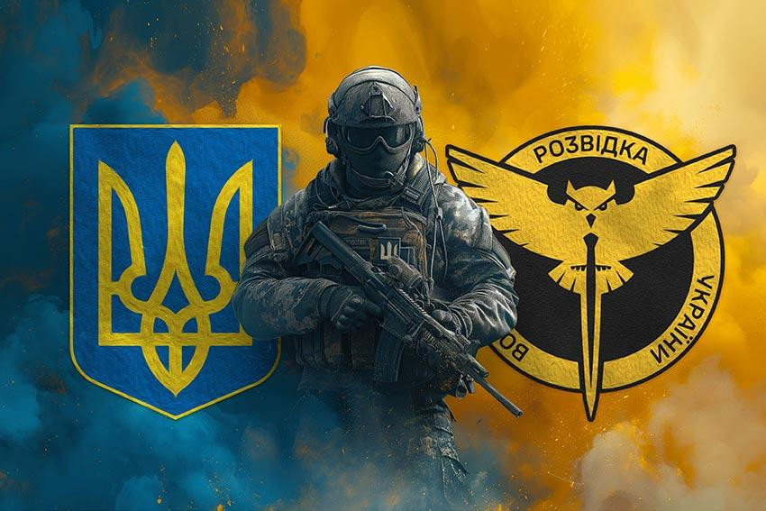 Прапор Воєнна розвідка Воїн з Гербом України 600х900 мм Запоріжжя - фото 1