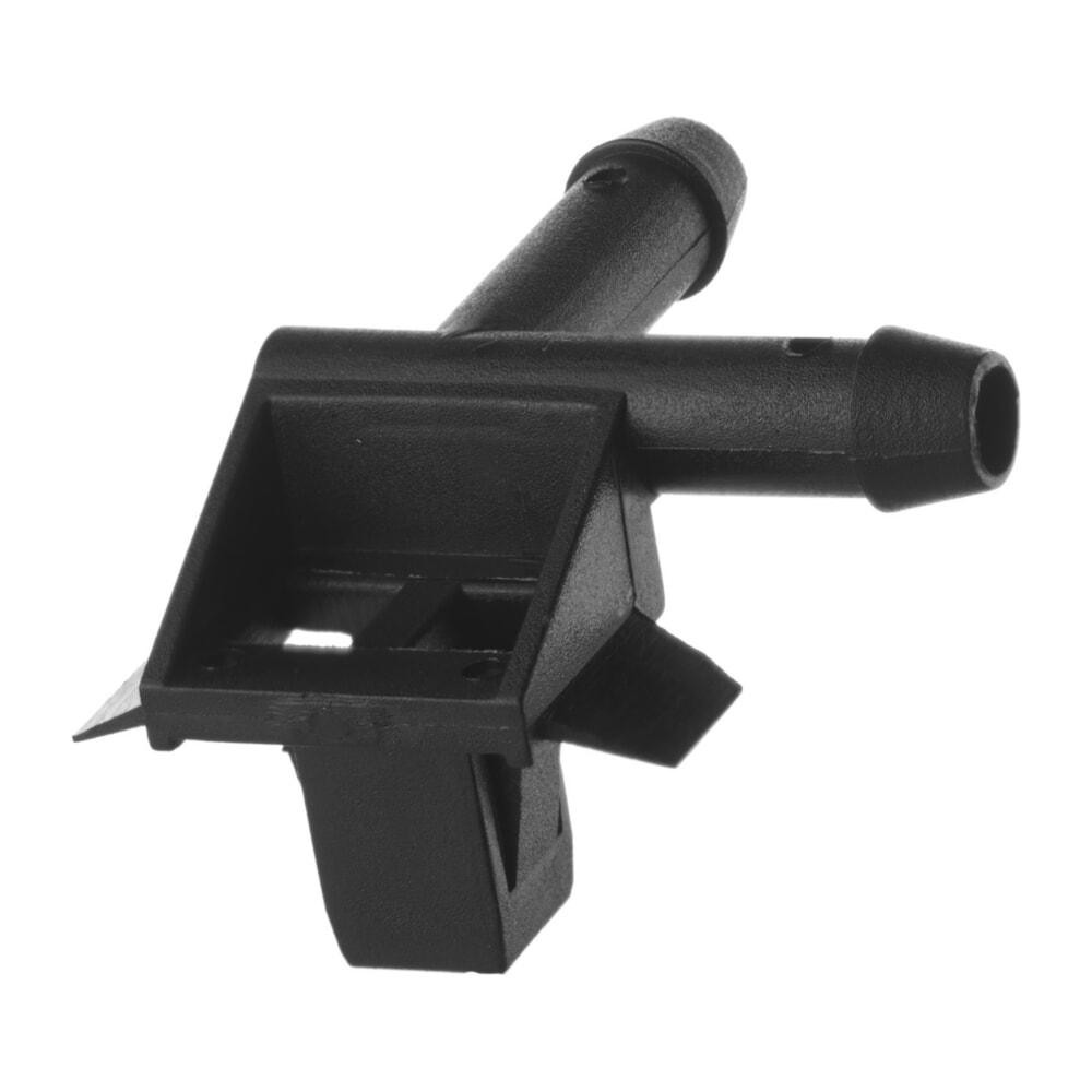 Фітинги, форсунки омивача, Фітинг (з'єднувач трубок) Г-подібний, Чорний, Пластик, Розміри (мм): T-31.8x18.5 Київ - фото 1