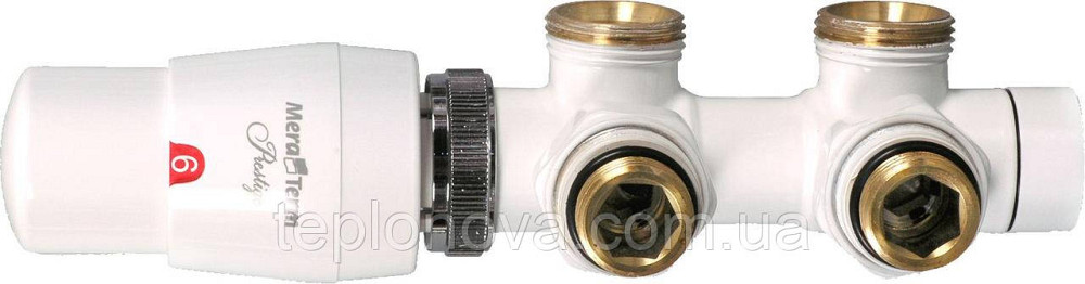 Комплект термостатичний Vario Term TWINS 50 мм, кутовий, правий, білий TSGS0206CFK/P Чернівці - фото 2