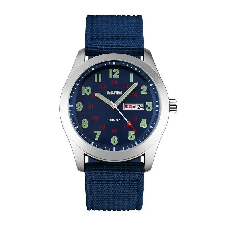 Чоловічий наручний класичний годинник Skmei 9112 (Синій) Вінниця - фото 1