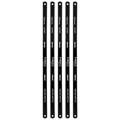 Полотно Neo Tools ножовочное по металлу, 24TPI, 300мм, комплект 5шт. (43-355) Винница - изображение 1