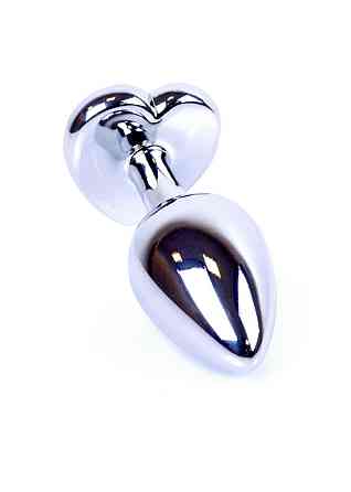 Анальна пробка - Jewellery Silver Heart Plug Clear Sex Aura Київ