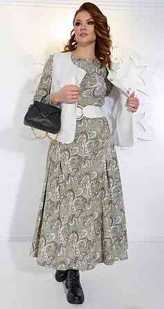 Костюм-плаття і жилет з екошкіри (50) Київ