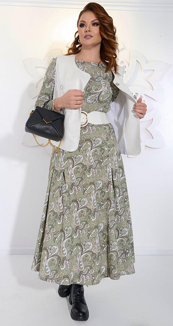 Костюм-плаття і жилет з екошкіри (50) Київ - фото 1