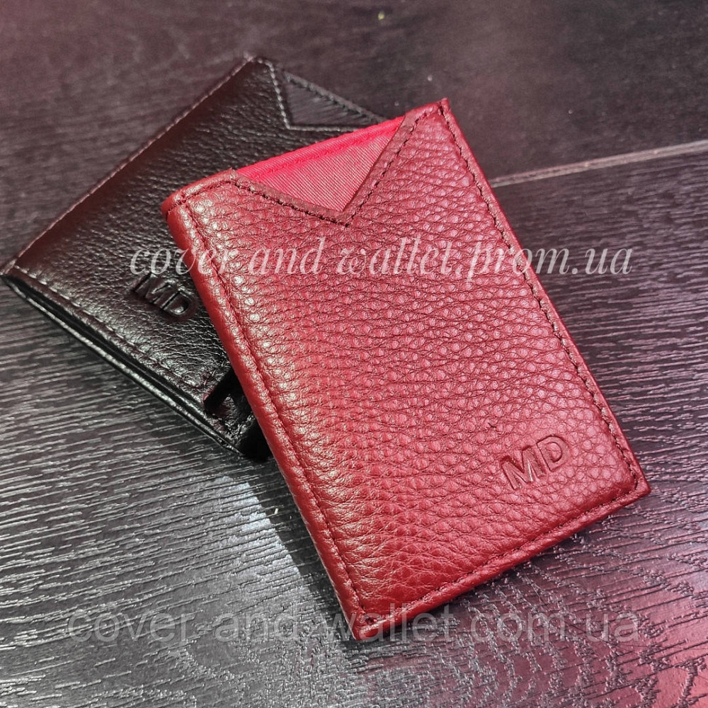 Жіночий міні гаманець із натуральної шкіри червоного кольору MD 610 Київ - фото 3