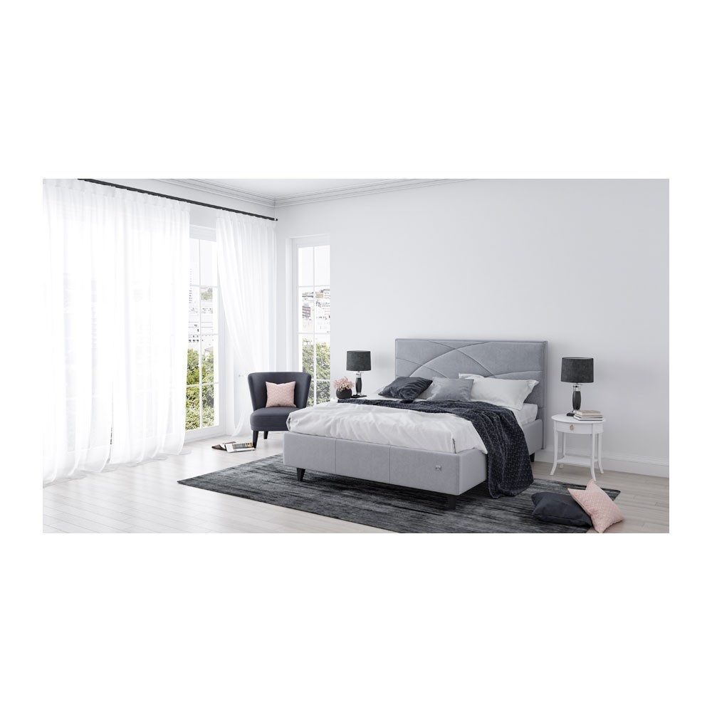 Ліжко NettaDesign Eco Lounge Standart на ніжках 180x200 світло-сірий Київ - фото 2