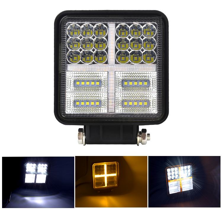 Фара LED квадратна 48W (+ led х + strobe light) Мукачево - фото 1