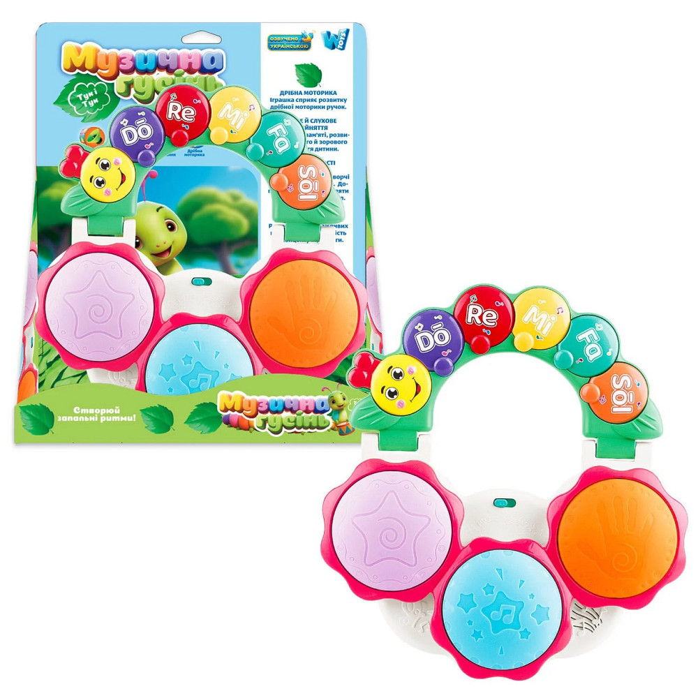 Піаніно гусениця WToys підсвічування 6 пісень 5 казок цифри піаніно (57839) Чернигов - изображение 1