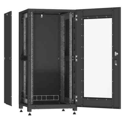 Шкаф напольный Ipcom 24U 19" 600x1000 (С-24U-06х10-ДС-ПГ-9005) Винница