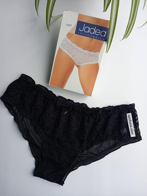 Жіночі трусики сліпи з мереживом jadea 1597 nero чорні 4. L Славута - фото 1