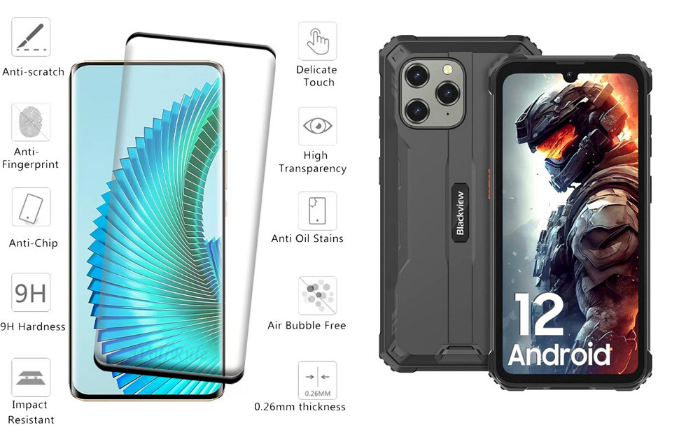 Защитное стекло HyperGlass Pro для Blackview BV5300, BV5300 Plus, BV5300 Pro – максимальная чувствительность и Киев - изображение 2