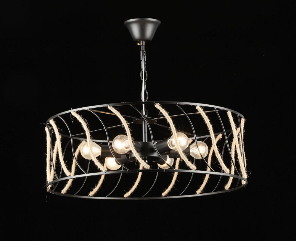 VALESO Люстра підвісна в стилі лофт E2721/6, Чорний Киев - изображение 1