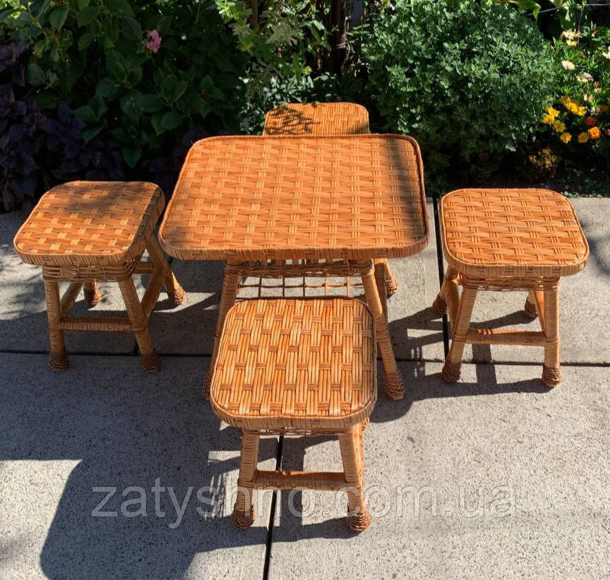 Набор мебели из лозы, стол и стулья Киев - изображение 4