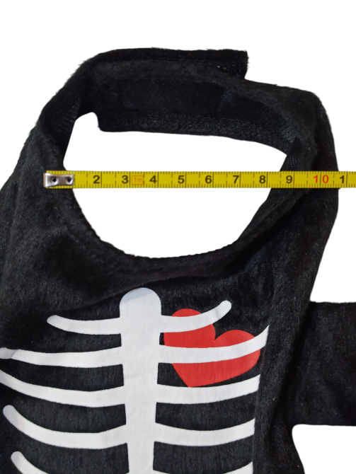 Накидка для собак і котів принт скелет XS розмір Хеллоуїн чорний Київ - фото 6