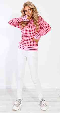 Красивый свитер в клетку (48-52) Киев