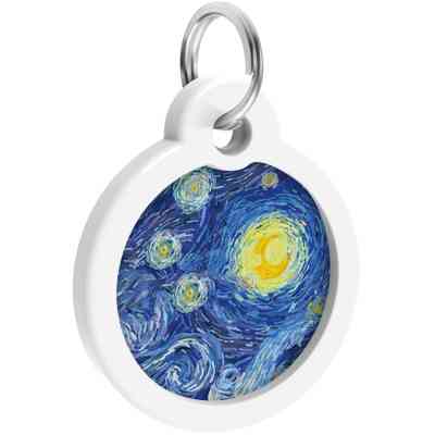 Адресник для тварин WAUDOG Smart ID з QR паспортом "Водяні лілії", коло 30 мм (230-0201) Вінниця