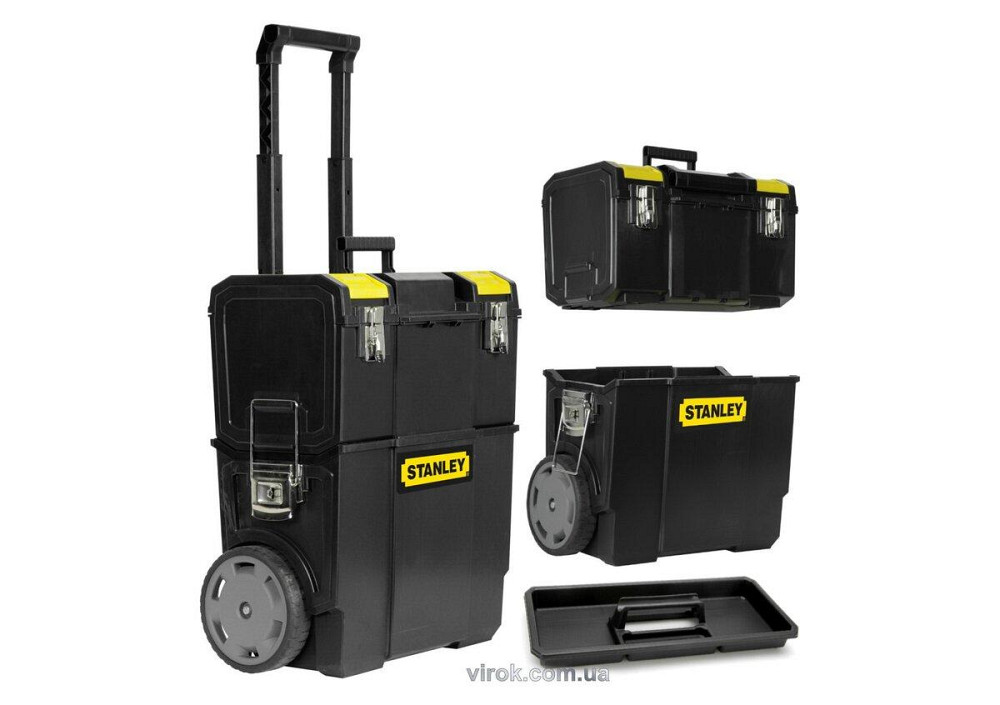 Ящики на колесах Ø= 178 мм 3-секційні STANLEY "Mobile WorkCenter"; 47,5 х 28,4 х 57,0 см Одеса - фото 1