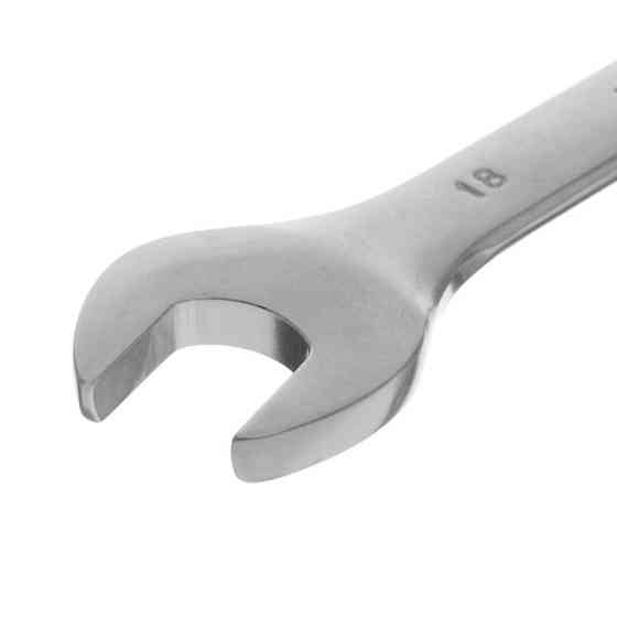 Ключ рожково-накидной, шарнирный, 18 мм, Cr-V, покрытие: сатин-хром INTERTOOL XT-1418 Киев