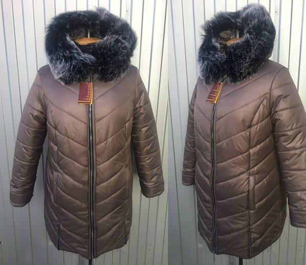 Жіноча зимова куртка пуховик великих розмірів.  54-72р Київ - фото 3