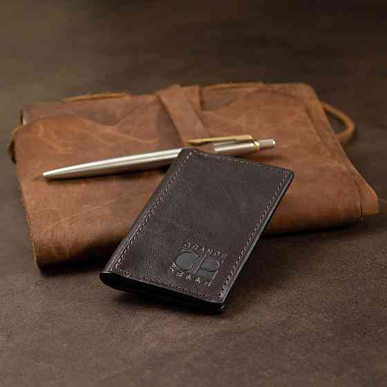 Шкіряна візитниця GRANDE PELLE 11531 Коричневий Київ