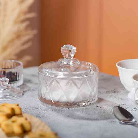 Yiwu Цукерниця з кришкою Ø 10 скляна HP-YH-20 Київ