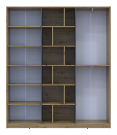 Шкаф для одежды Doros Морган Дуб Артизан/Графит ДСП 180х38.5х210 DRS-011611 (42001256) Львов