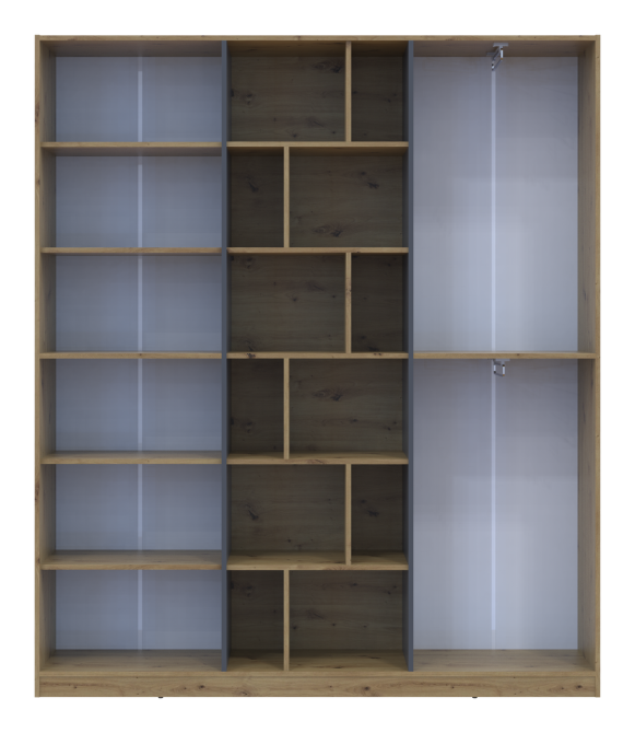 Шафа для одягу Doros Морган Дуб Артизан/Графіт ДСП 180х38.5х210 DRS-011611 (42001256) Львів - фото 6