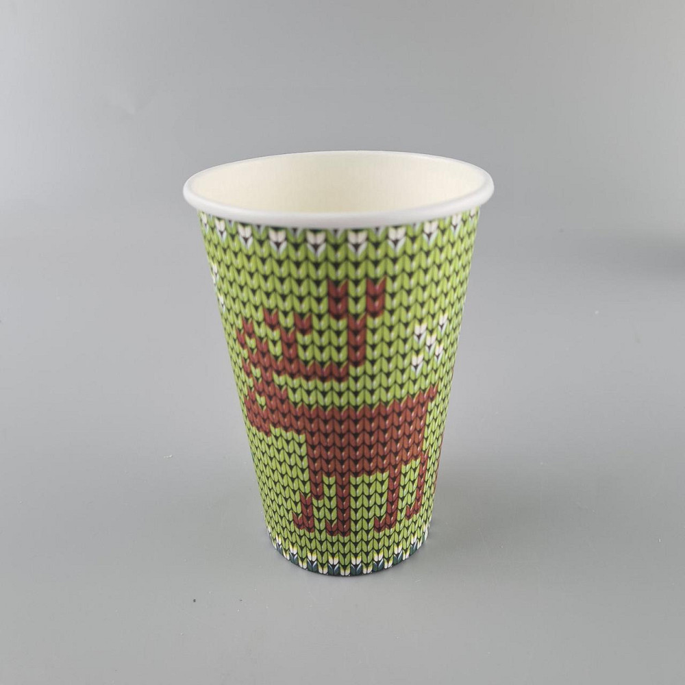 Стаканы бумажные одноразовые 340 мл НГ "ОЛЕНЬ НА ЗЕЛЕНОМ"   (50 шт) Харьков - изображение 2