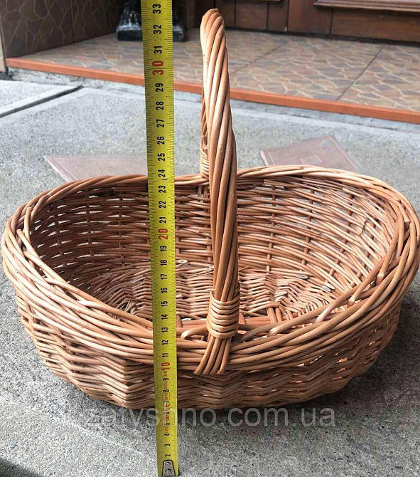 Корзина пасхальная  широкая из лозы( 1шт) Киев - изображение 3