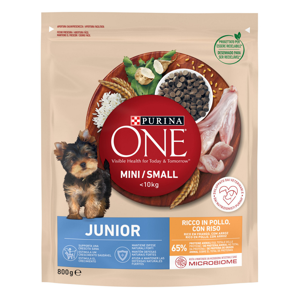 Сухой корм PURINA ONE Mini/Small Junior для щенков мелких пород, с курицей, 800 г Киев - изображение 2