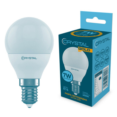 Лампочка CRYSTAL G45 7W PA Е14 4000K (G45-023) Винница - изображение 1