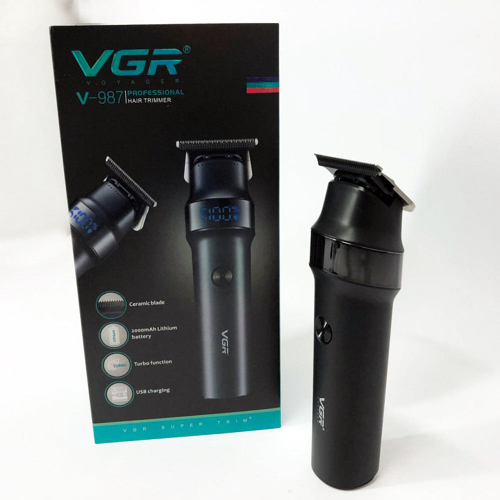 Профессиональный триммер с насадками VGR V-987, Набор для удаления волос с зарядным устройством LT-89 Львов - изображение 3
