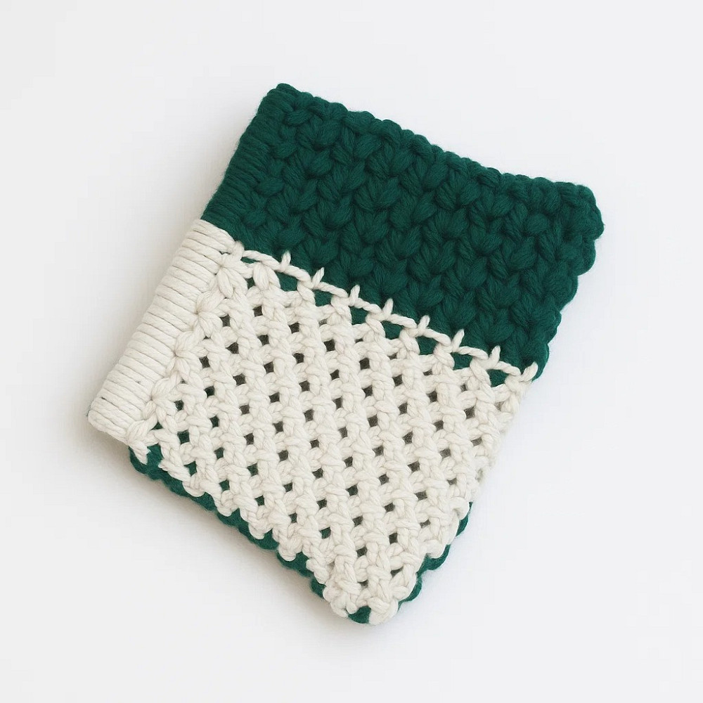 Набор макраме для рукоделия, для творчества и вязания своими руками кошелька  15.7х10см цвет зелёный с белым Каменец-Подольский - изображение 5