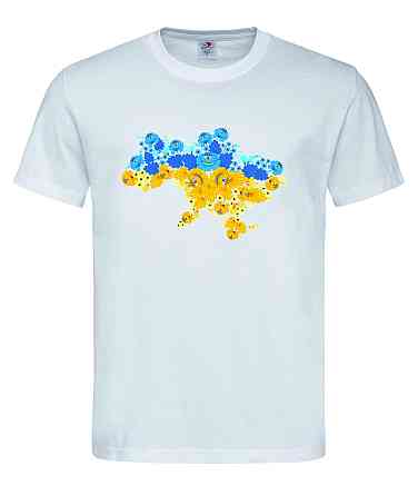 Футболка «Украина в цветах» — это стильный символ любви к родной земле. Белый, XXL Городище