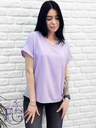 Літня блузка футболка вільного крою "Moment" оптом | Норма і батал 42-44, Лавандовий Київ