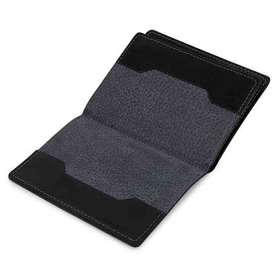 Шкіряна обкладинка для документів GRANDE PELLE 11401 Чорний Київ