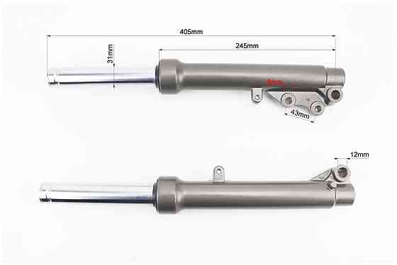 Амортизатор передній (пір'я), лів., правий. к-кт 405мм Race2 (темно-сірі) Киев