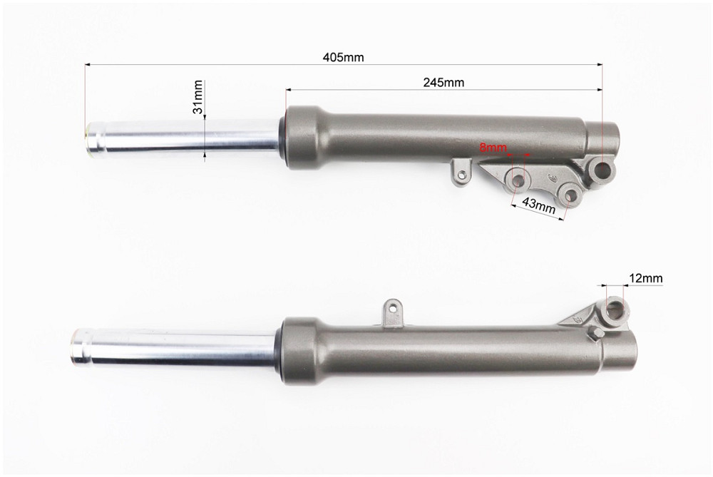 Амортизатор передній (пір'я), лів., правий. к-кт 405мм Race2 (темно-сірі) Киев - изображение 2