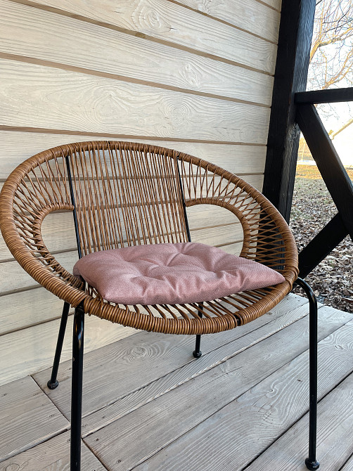 Подушка для стільців (38x38х5 см) Decorator Мальмо колір пудровий 84-111 Київ - фото 4