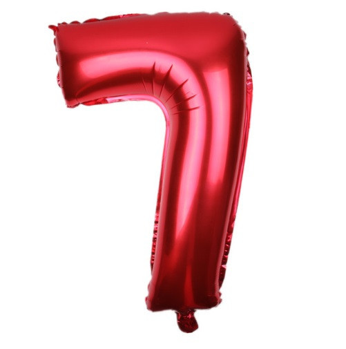 Шарик цифра 7 фольгированная 32 дюйма красный Киев - изображение 1